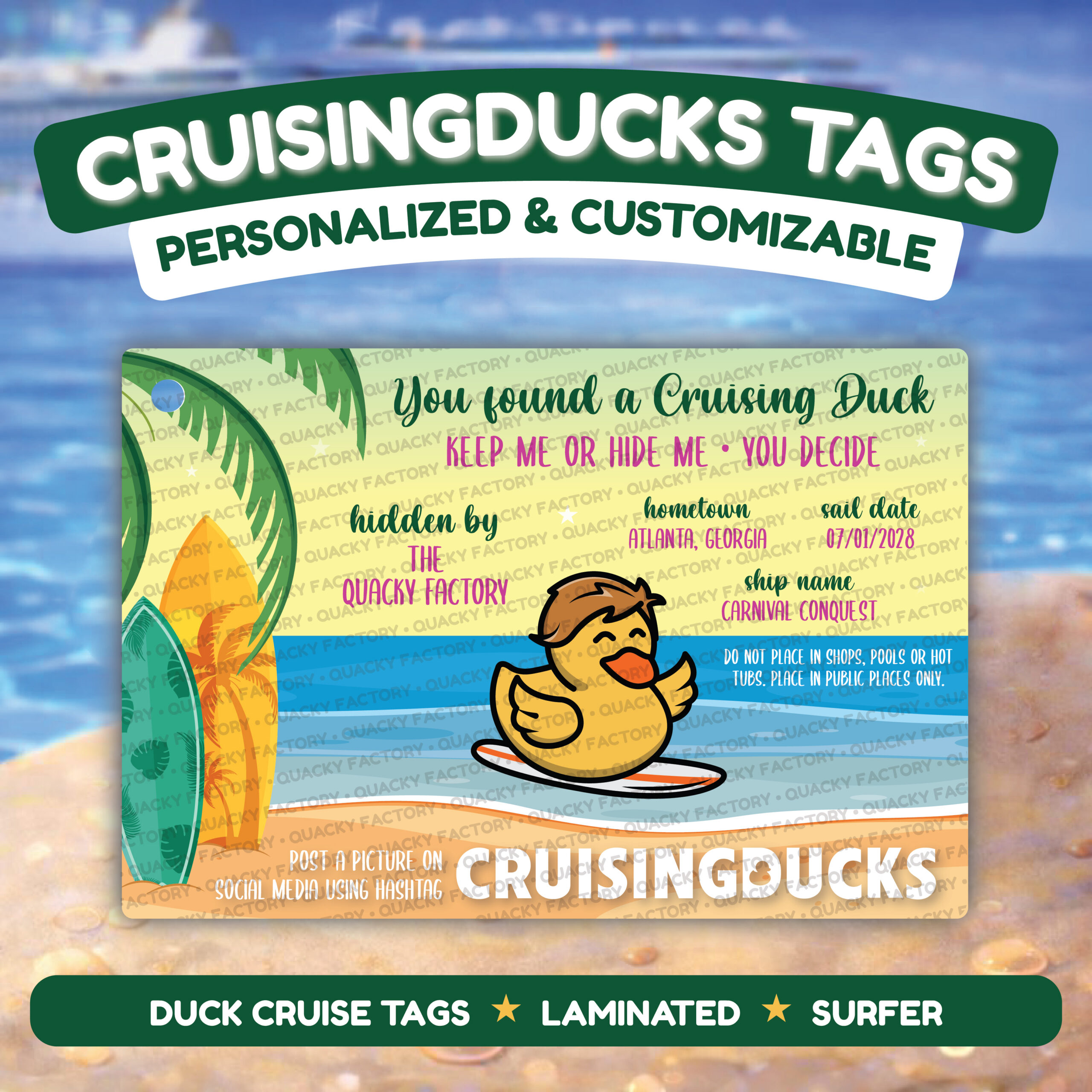 CrusingDucks Tags - Surfer Duck - 2006